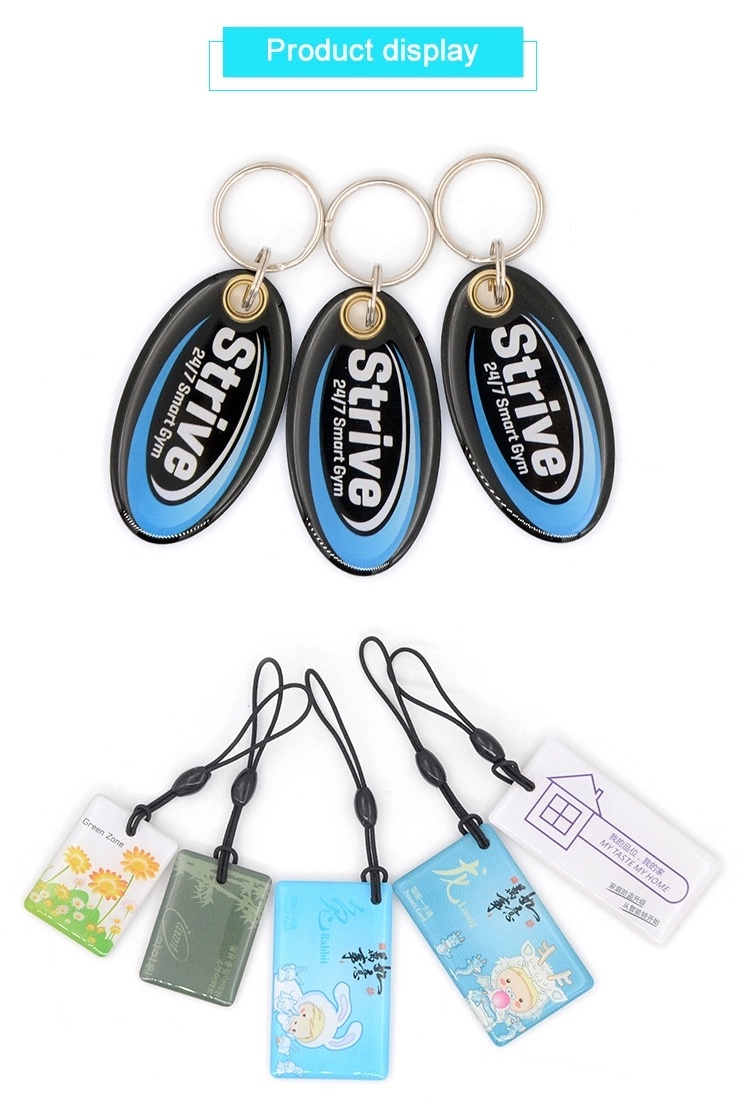 ID Epoxy Keyfob Custom RFID Epoxy Keychains Tags