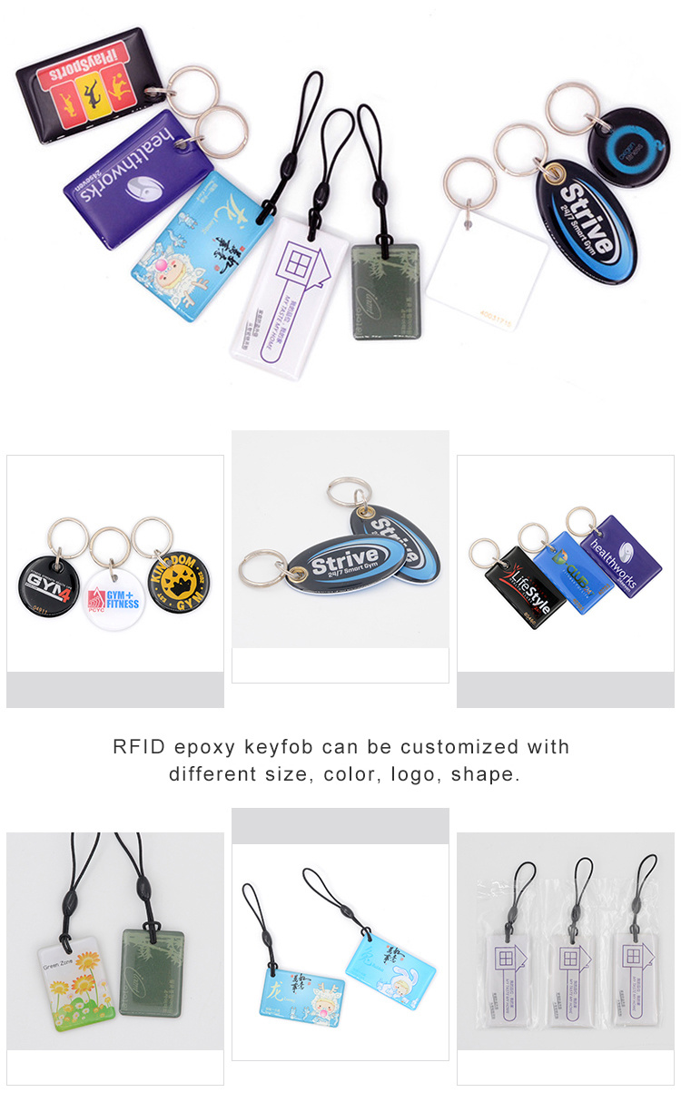 ID Epoxy Keyfob Customized Waterproof ID Epoxy Keyfob