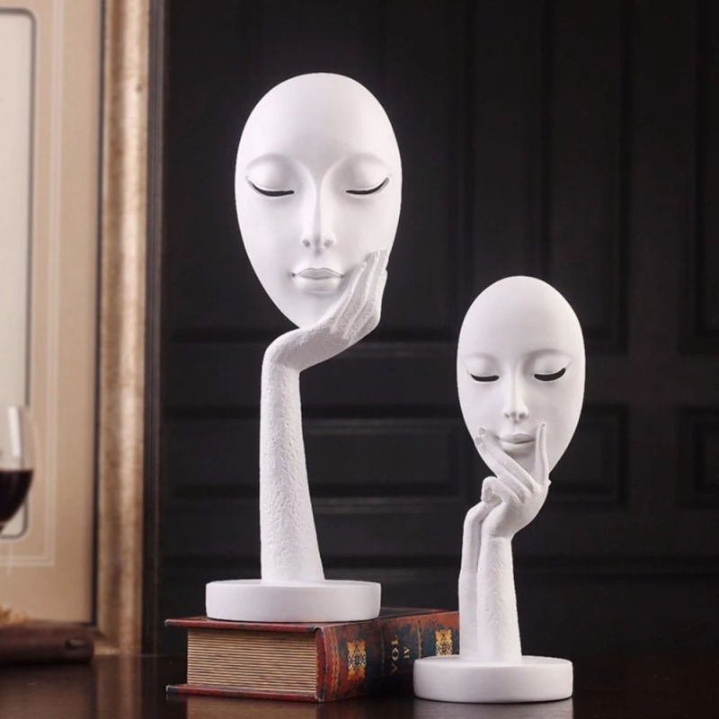 Unique Design Craft Resin Epoxy Art Crafts Home Decorations Resin Figurines Face