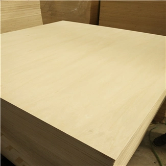 1220X2440X5mm AAA Grade Natural Red Oak Veneer Plywood Poplar Core E1 Glue