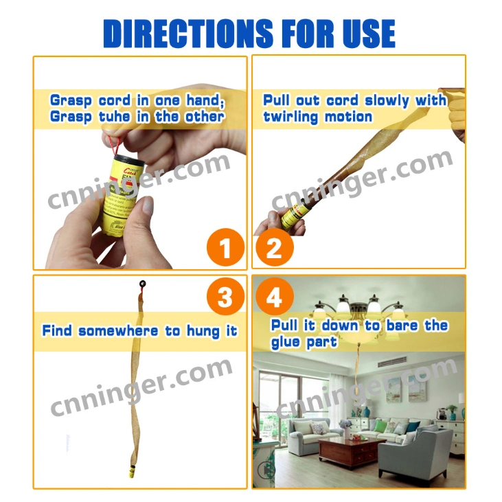 Fly Trap Ribbon Flying Glue Trap Fly Glue Paper Factory