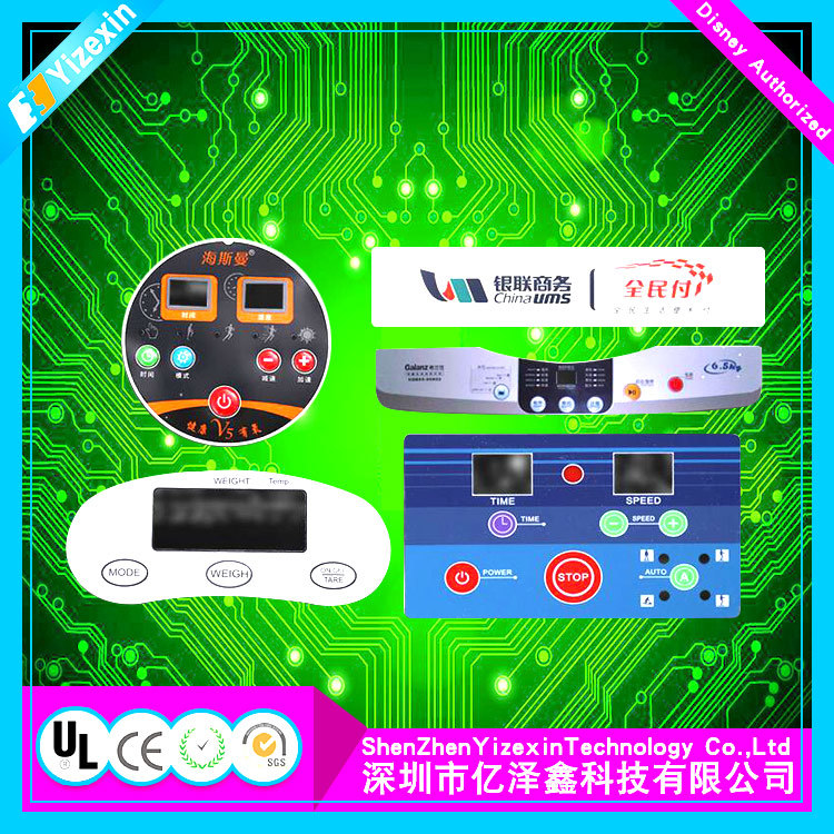 China Best Price 3m Adhesive Membrane Switch Graphic Overlay Switch