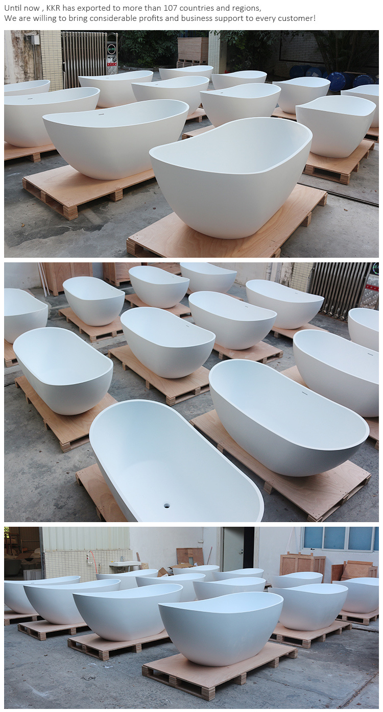 Bathroom Freestanding Bath Resin Stone Bathtub