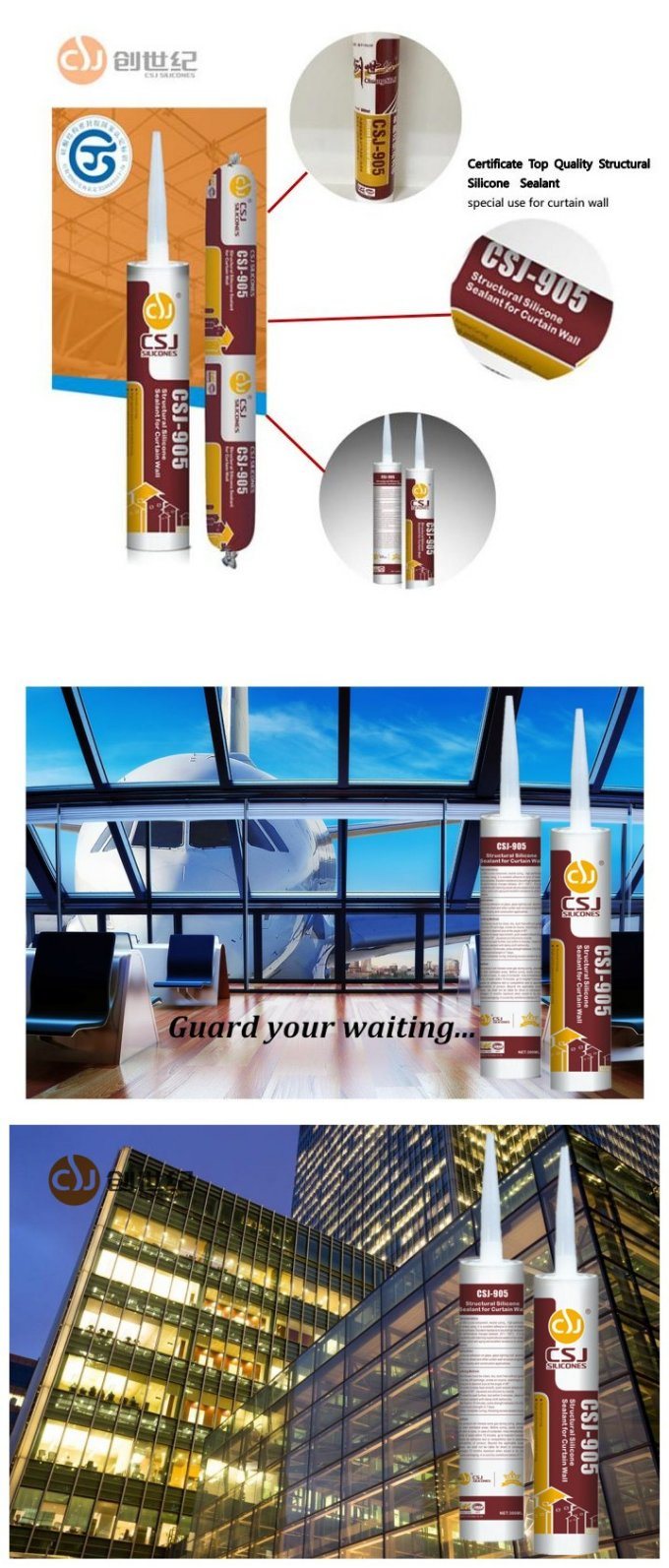 Strong Ultraviolet Proof Silicone Sealant for Structural Glass Wall