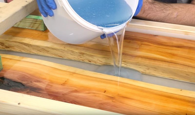 High Clear River Epoxy Table Wood Top Coating Ab Glue