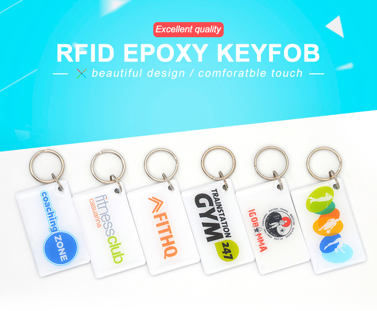 IC Epoxy Keyfob 13.56MHz Waterproof RFID NFC Epoxy Keyfob