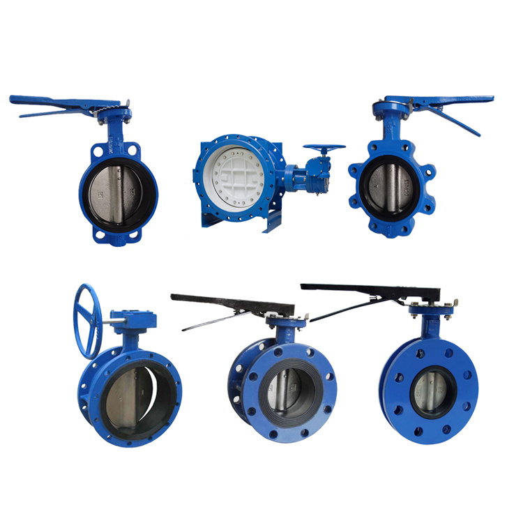 API 598 Rubber Coated U Section Double Flanged Butterfly Valve