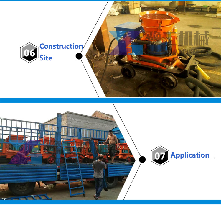 Electric Portable Concrete Spraying Dry Shotcrete for Tunnel