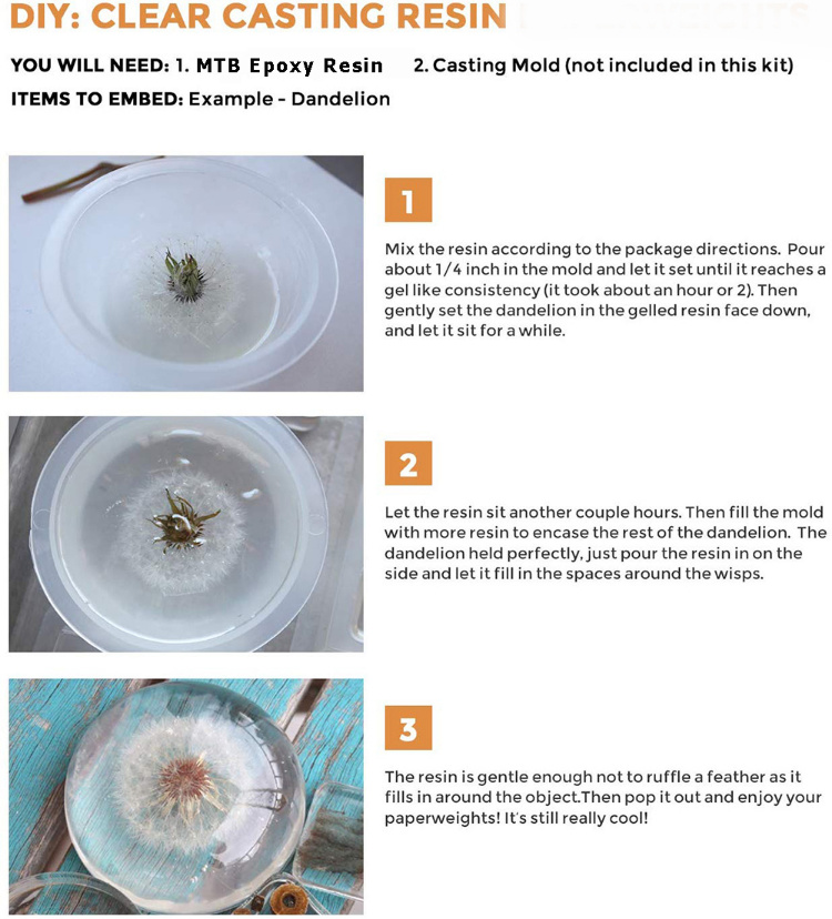 3: 1 Crystal Epoxy Casting Resin for Jewelry Making