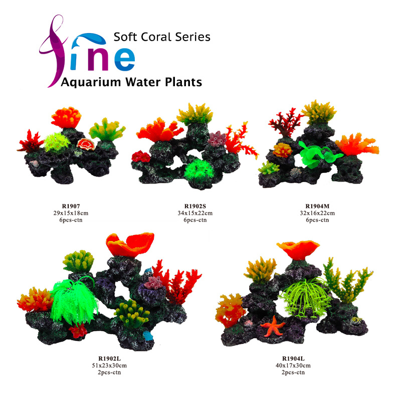 Soft Coral Ornaments for Aquariums and Fish Tanks