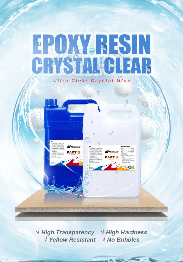 Kaida Epoxy Resin Ab Glue Pure Crystal Colorless UV 1: 1 Liquid 3D Floor River Table Epoxy Coating Epoxy Resin Hardener