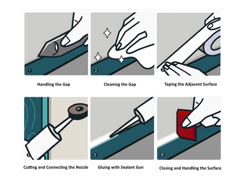 RTV Weatherproof High Viscosity Car Crack Glass Glue for Bus