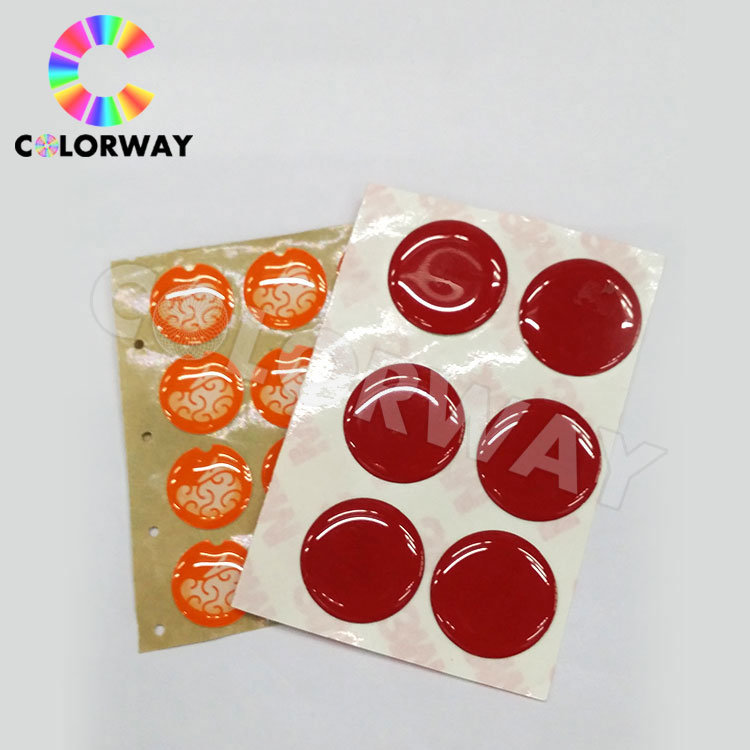 Custom Epoxy Sticker Printed Adhesive 3m Round Epoxy Sticker