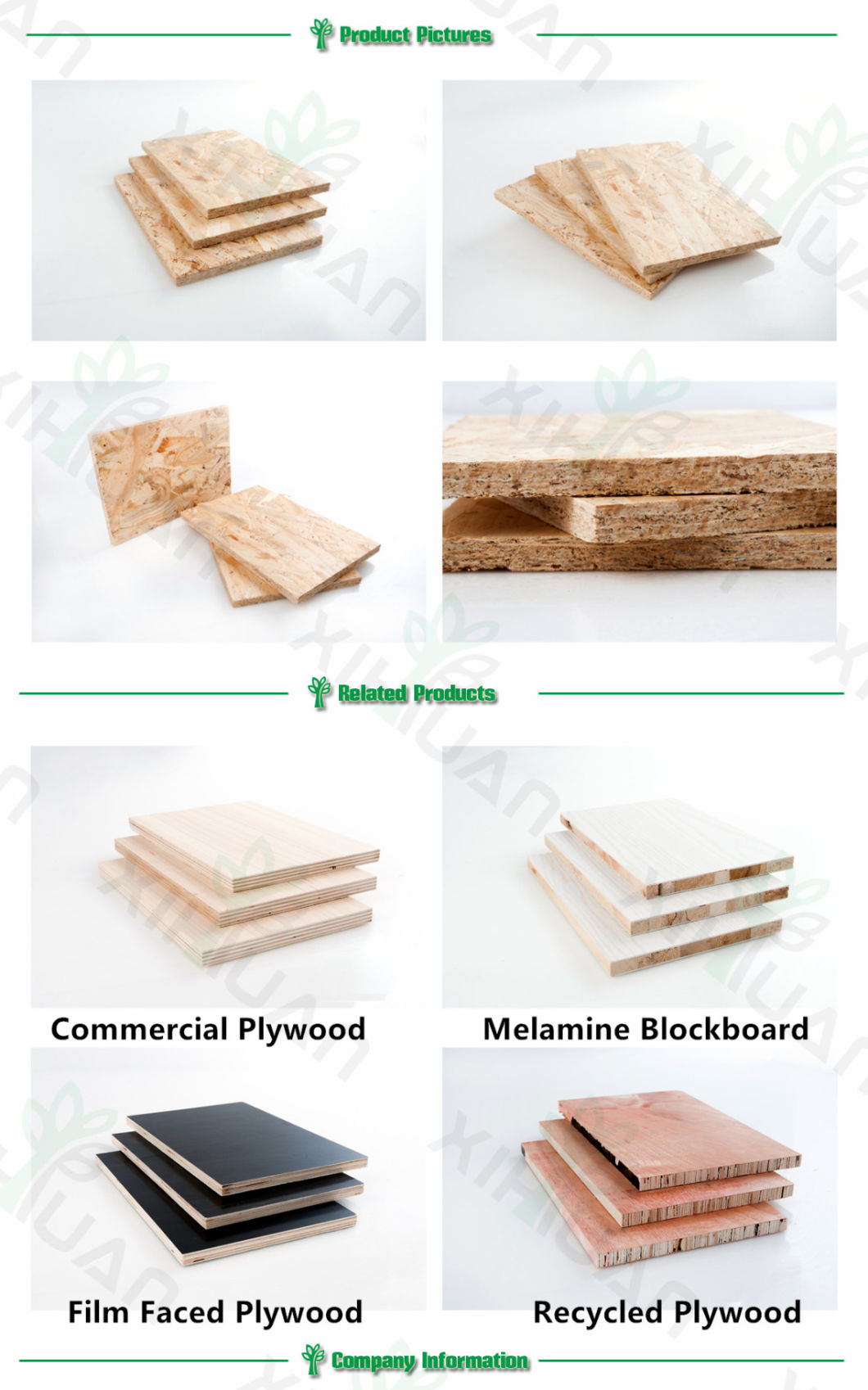 Outdoor Usage Phenolic Glue OSB for Construction in Low Price