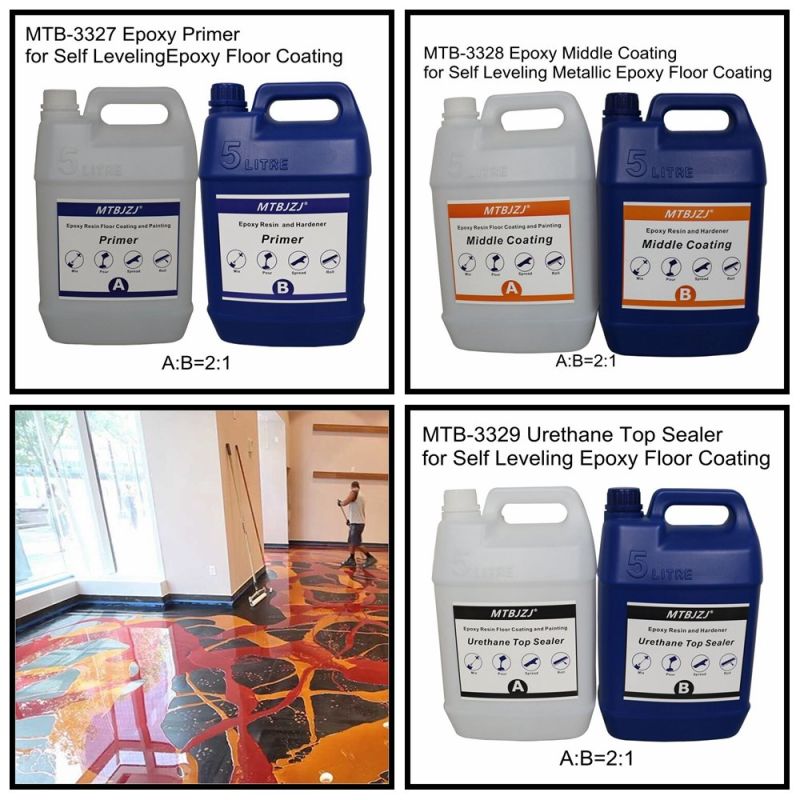 Non Toxic Metallic Epoxy Resin Floor Coating Epoxy Resin