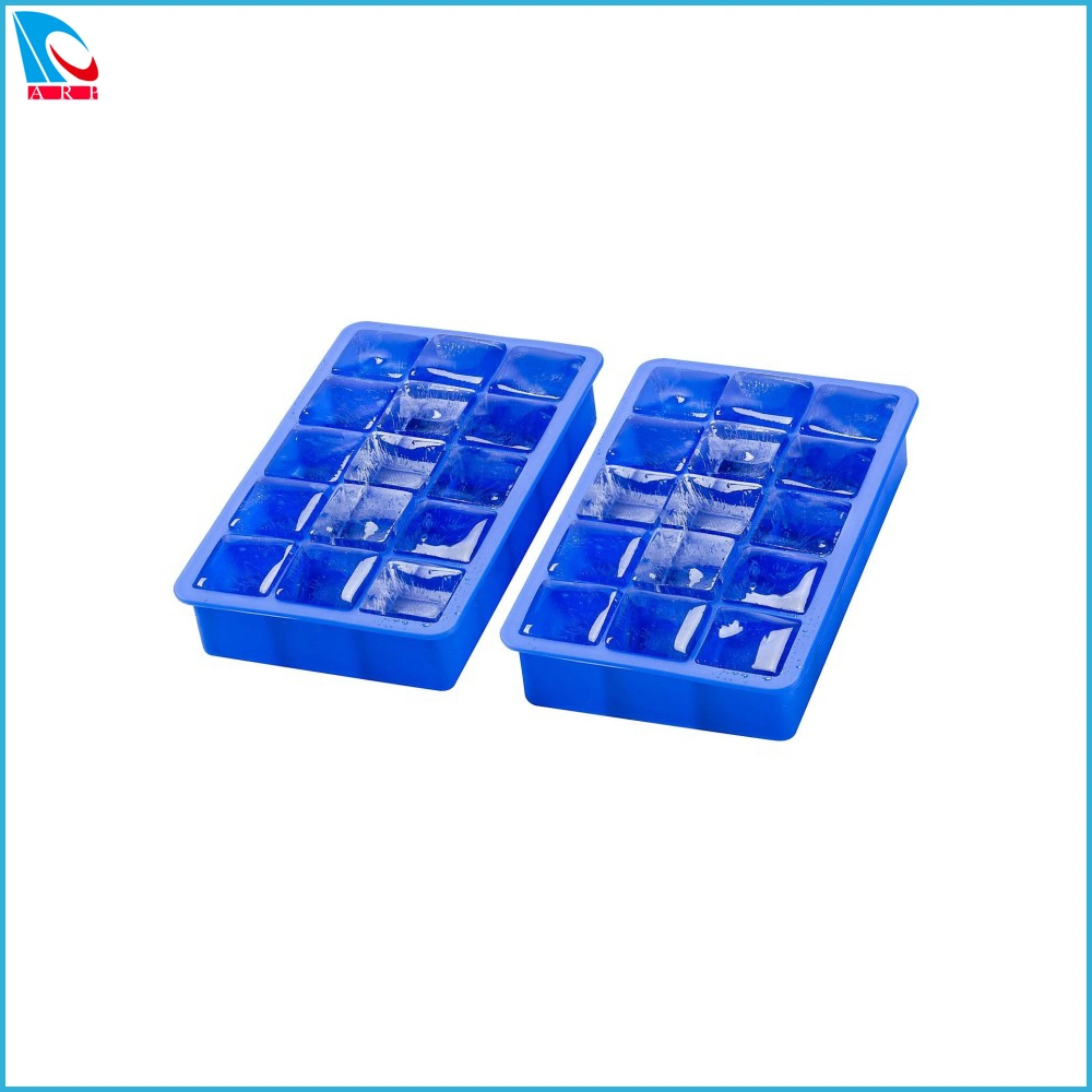 Sky Blue Silicone 6-Cube Ice Tray Freezer Easier, Low Temperature Resistance