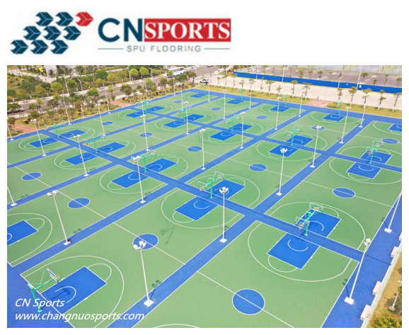 Silicon PU Painting PU Sport Court PU Tennis Floor Basketball Court Flooring