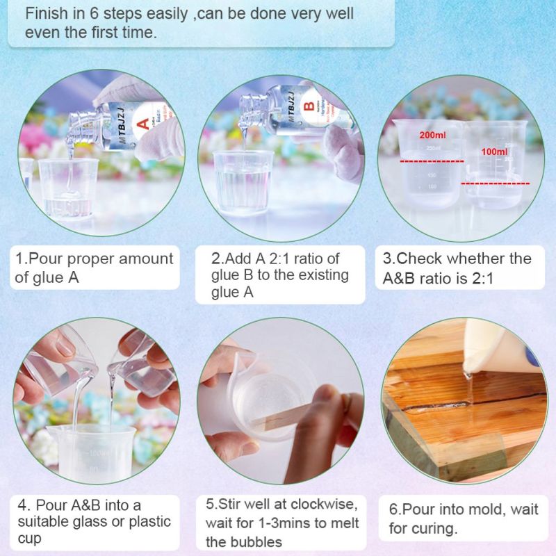 Epoxy Resin Ab for Crystal Arts River Table Transparent Glue