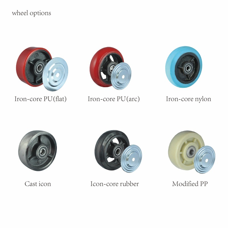 6" Iron Core PU Plastic Spray Swivel Caster Wheel