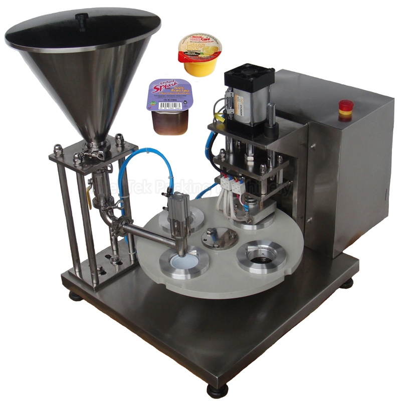 Semi-Automatic Turntable Cup Liquid Juice Milk Tea Water Filling Sealer