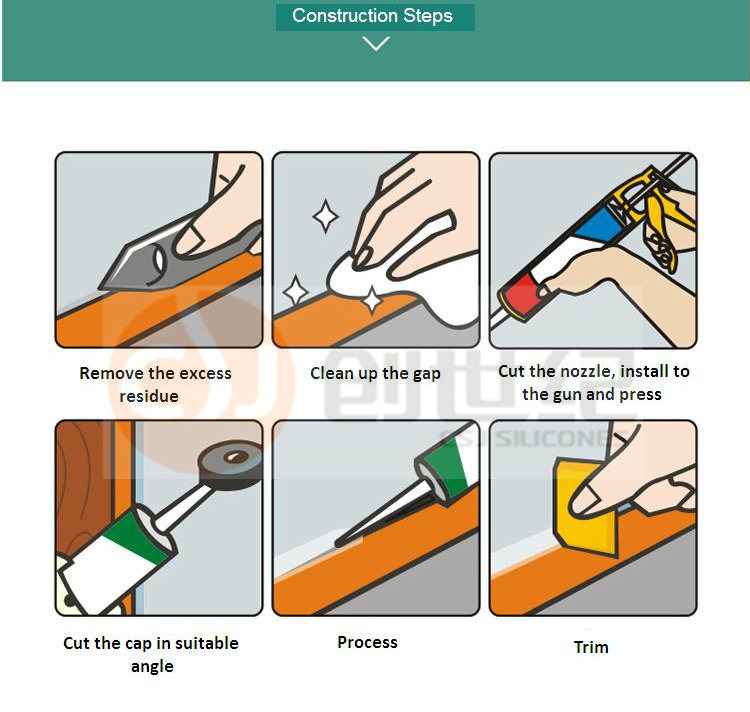 Water Proof Adhesive Silicone Sealant for Outside Doors and Windows