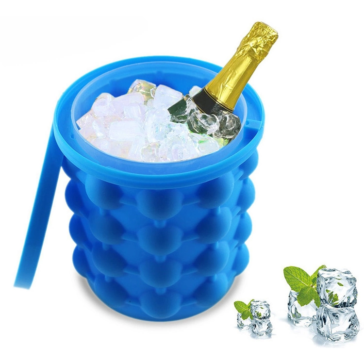 Amazon Mini High Quality Blue Silicone Bar Wine Bear Ice Cube Maker Bucket
