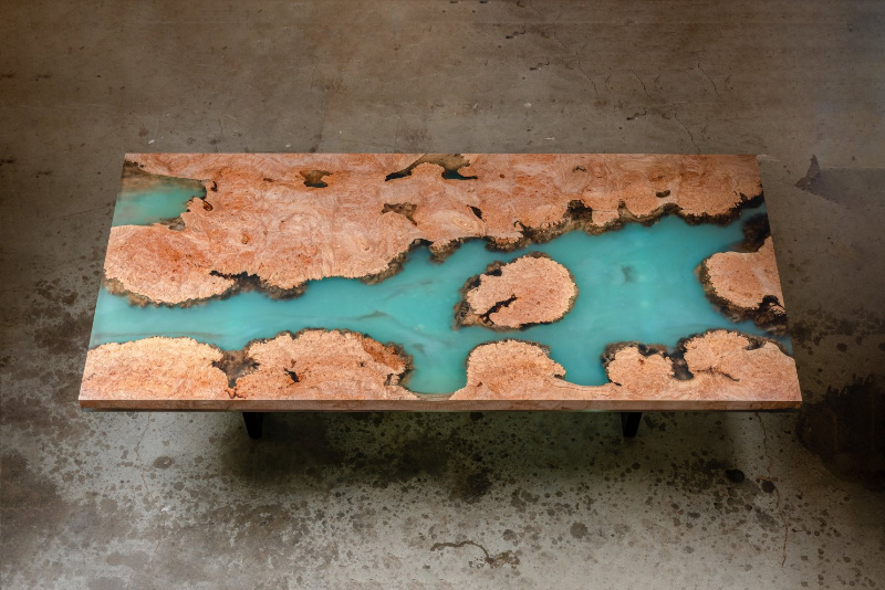 Clear Bar Top Epoxy for Oak Epoxy Resin River Dining Table