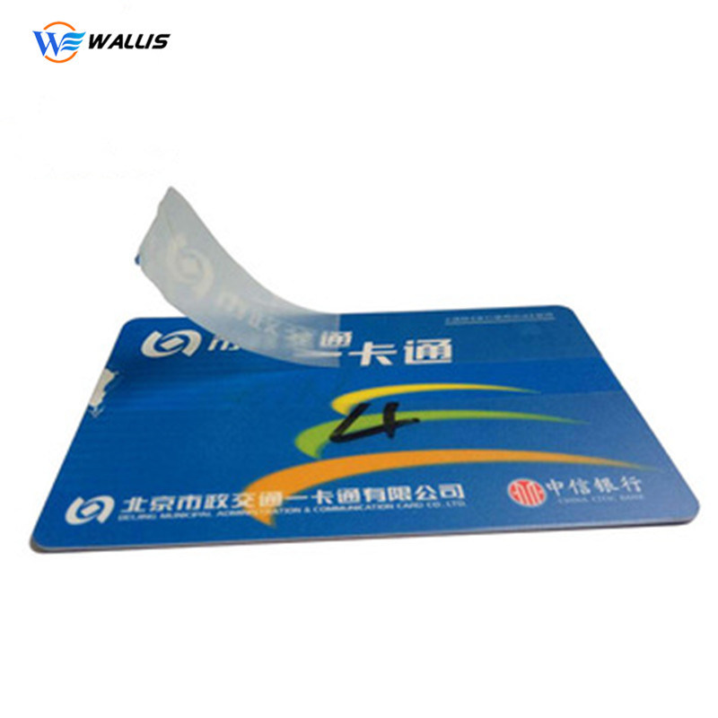 Free Sample 0.08mm Transparent Glue Coated Overlay for ID Card