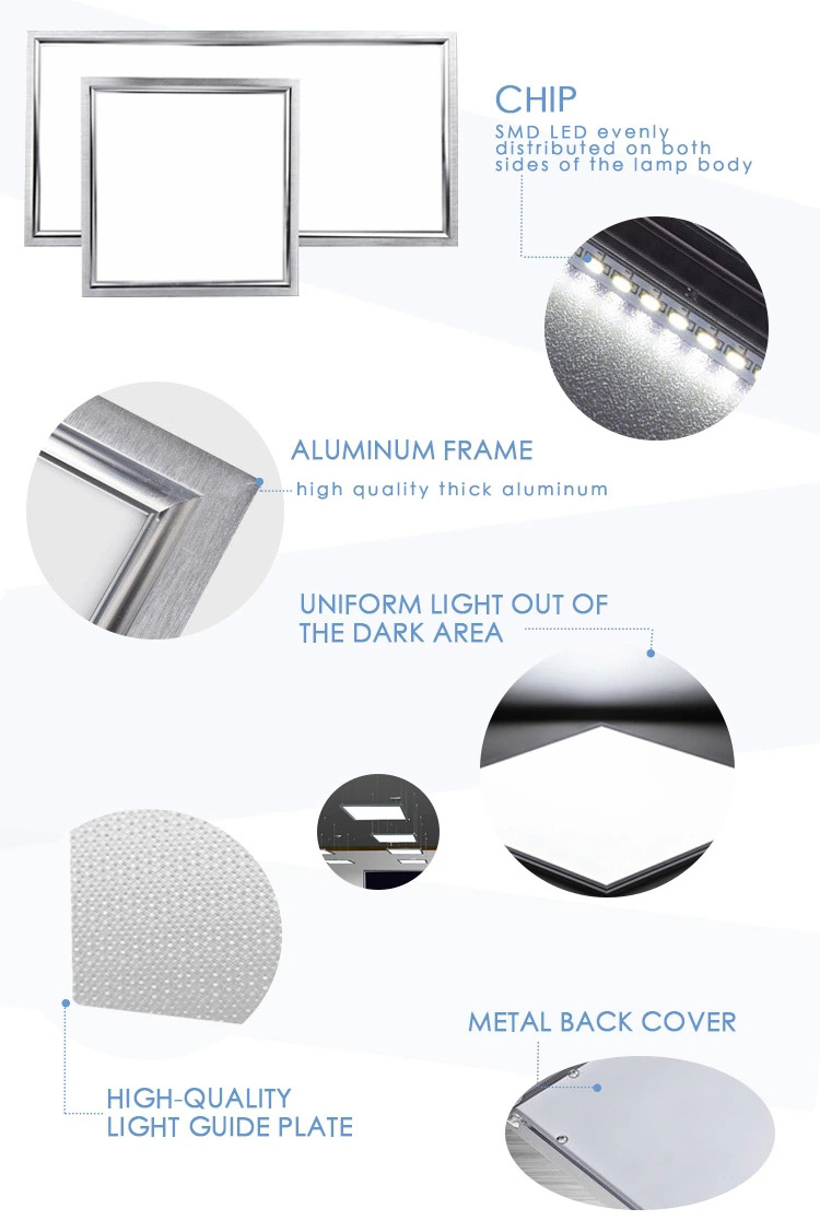 High Quality Square Shape 36W LED Panel Light 595*595mm Recessed with Ce RoHS