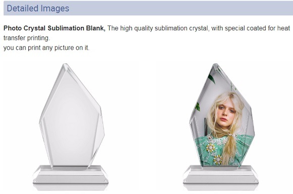 Custom 3D Photo Frames Sublimation Crystal with Heat Transfer Blanks Iceberg Crystal