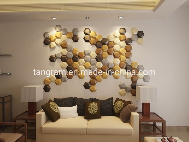 Adhesive Wall Sticker 3D Mosaic Wall Tiles Hexagon Wall Panel