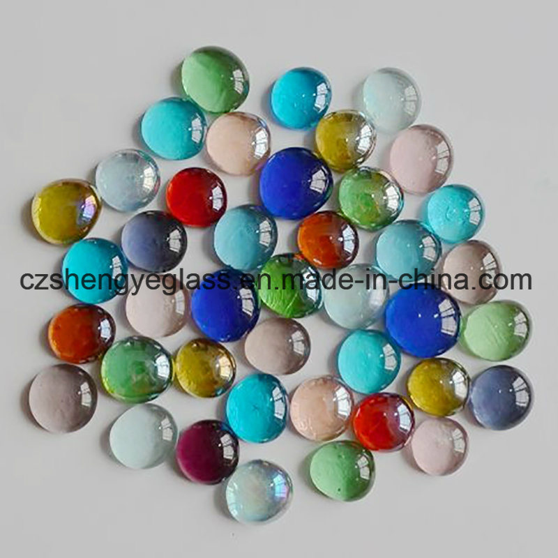 Decorative Crystal Transparent Flat Glass Beads for Aquariums