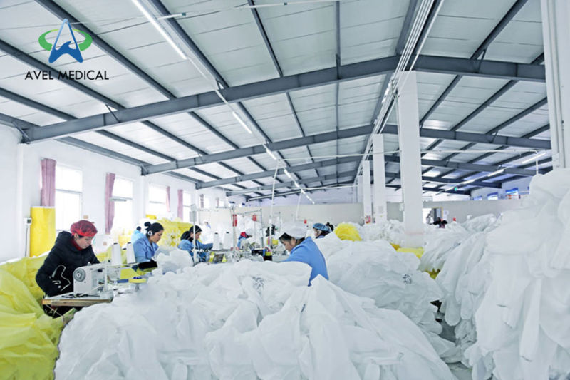 Factory Direct Supply of Disposable Glue Pressing Isolation Gown