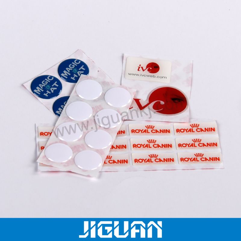 Custom Printing Adhesive Crystal Clear 3D Decal Epoxy Sticker