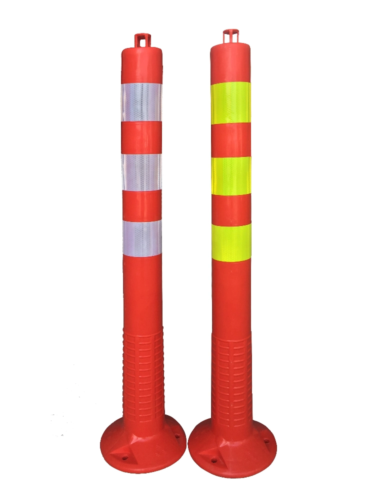 PVC Delineator Post Orange PU Plastic Flexible Traffic Safety Spring Post (CC-E14)