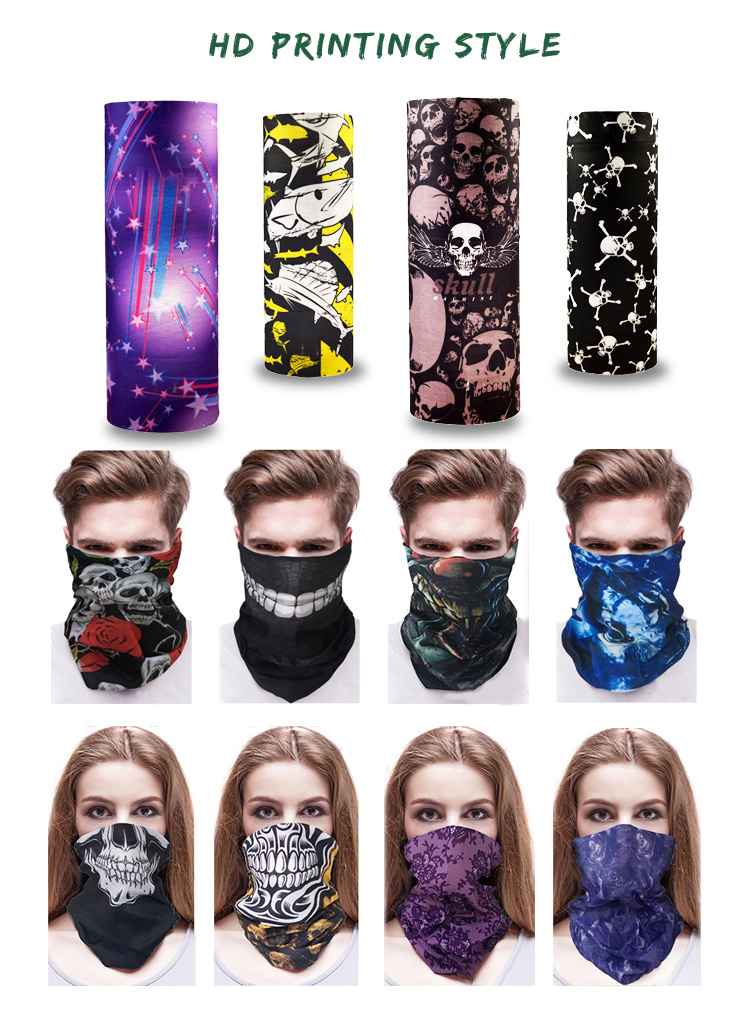 Custom Face Bandana Half Sun Dust Protection, Vivid 3D Tube Seamless Bandanas