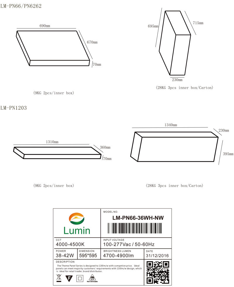 595*595*12mm New Patent 36W/48W/60W Surface Mounted Screwless LED Panel Light