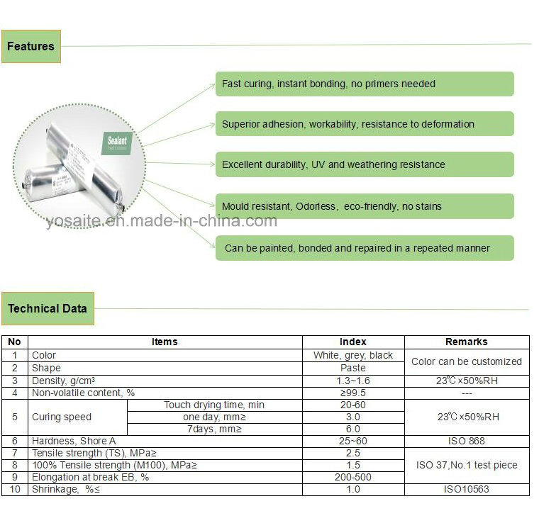 Modified Silicone Main Raw Material Classification MS Polymer Sealant