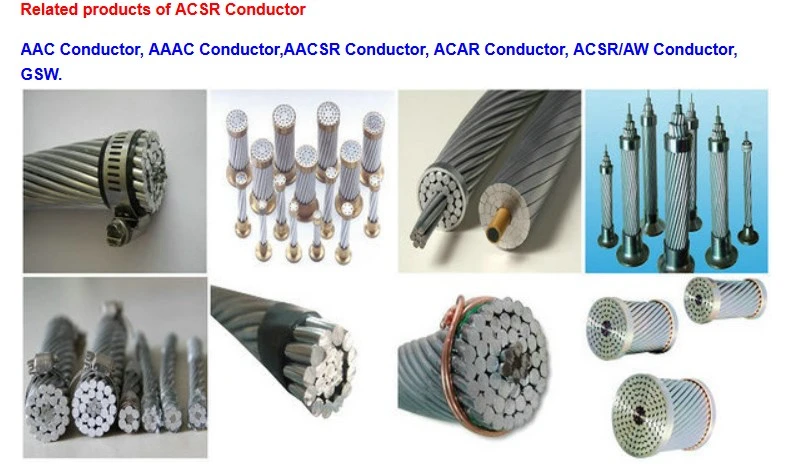 ASTM B232 477 Mcm ACSR Hawk Bare Conductor 795 Mcm Drake ACSR Conductor