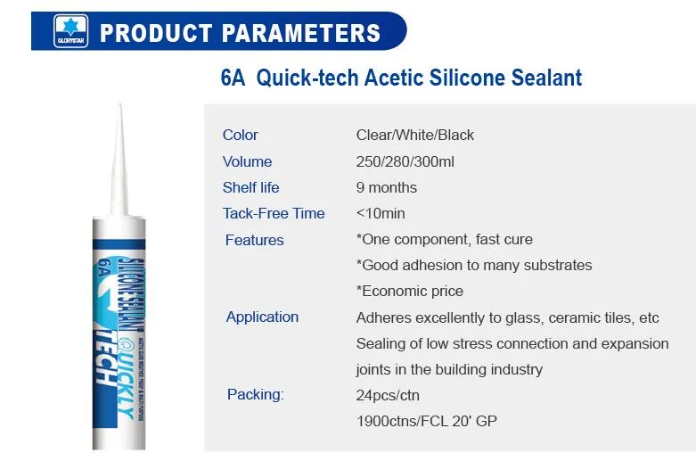 280g High Density Acetic Mastic Silicone Sealant