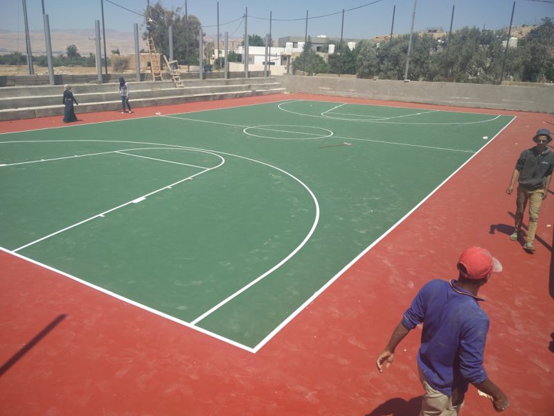 Silicon PU Painting PU Sport Court PU Tennis Floor Basketball Court Flooring