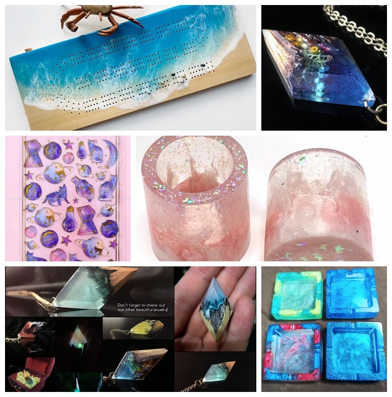 Clear Epoxy Resin and Hardner Resin Epoxy Art Crafts