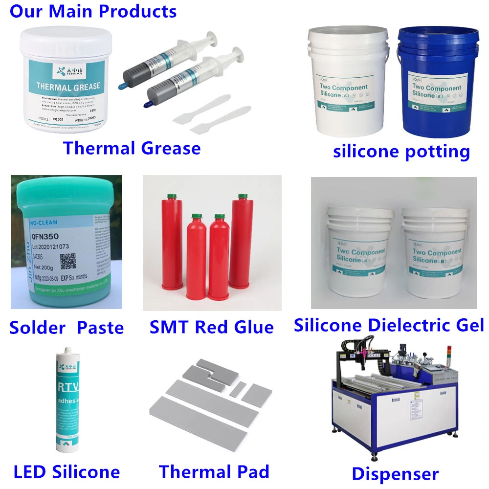 White Electronic Potting RTV Silicone Sealant Glue for PCB/LED