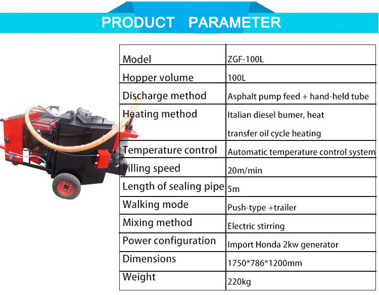 High Quality Asphalt Road Crack Sealing Machine for Asphalt Crack Repair