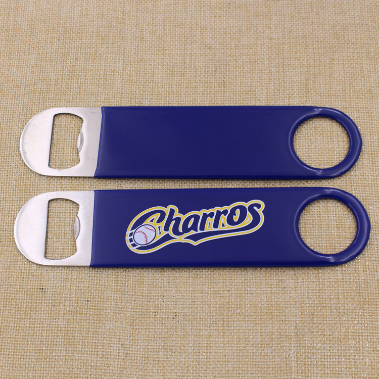 Blue Silicone Printing Logo Bottle Opener for Sell