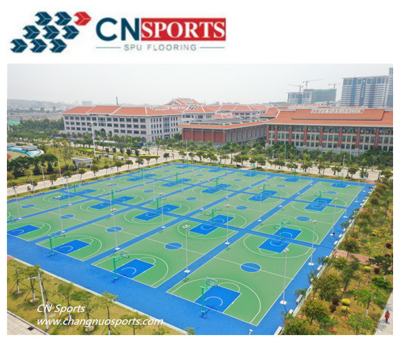 Silicon PU Painting PU Sport Court PU Tennis Floor Basketball Court Flooring