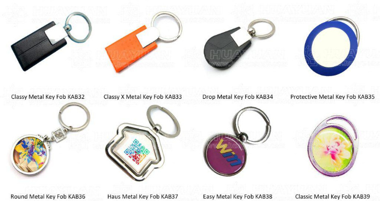 125kHz 13.56MHz RFID Metal Epoxy Key Fob for Access Control