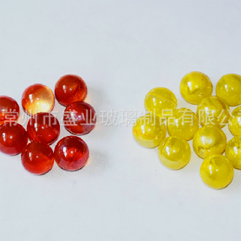 Decorative Crystal Transparent Flat Glass Beads for Aquariums