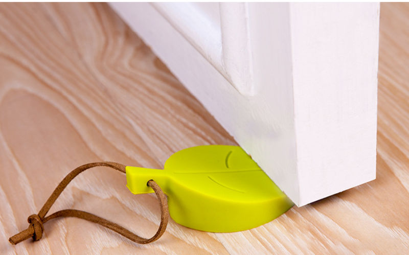 Wedge Finger Protector Silicone Door Stopper Leaf Style Flexible Silicone Stops