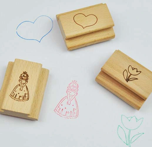 Custom Wooden Scrapbook Stamp for DIY Kits 598